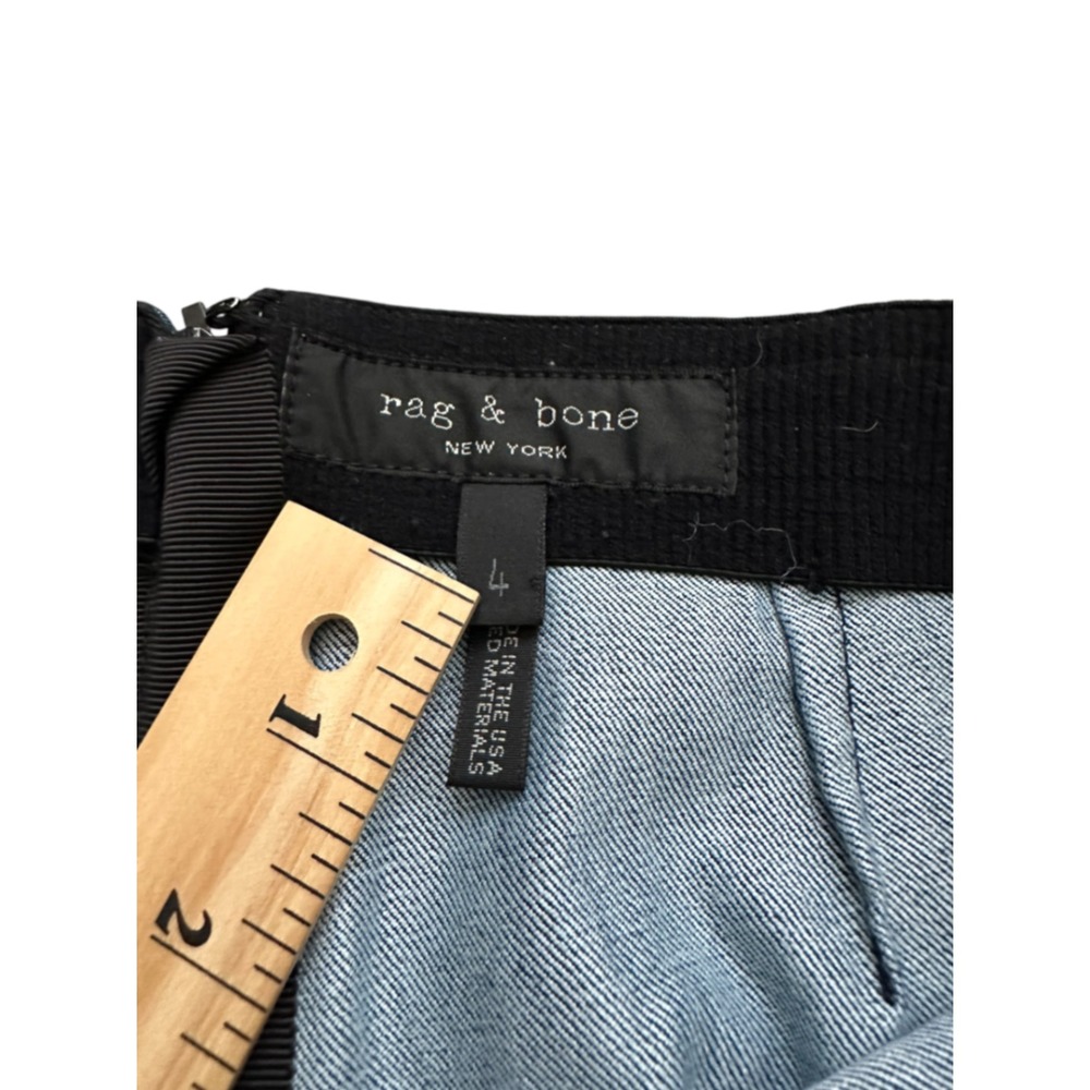 Rag & Bone Skinny Denim Pants Indigo Blue Side Zip Stretch Trousers Size 4 - Picture 3 of 7